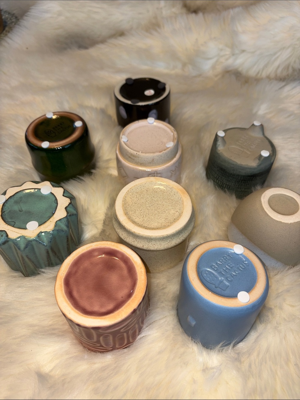 Assorted Ceramic Small Planter Pots - Mixed Colors - Picture 4 of 4